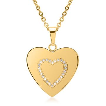 Pendentif coeur acier personnalisé - 1246