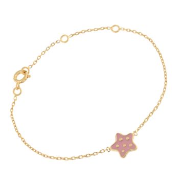 Bracelet étoile plaqué or personnalisé - 2421
