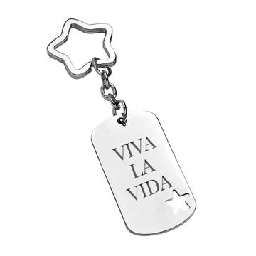 Porte-clé plaque étoile personnalisé - 2519