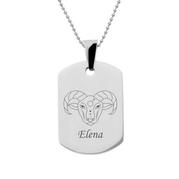 Pendentif zodiaque dogtag personnalisé - 2869