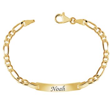 Gourmette argent doré personnalisée - 0736