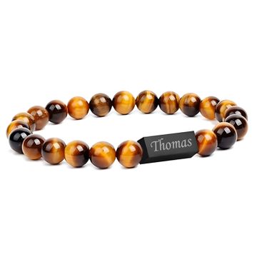 Bracelet œil de tigre personnalisé - 2902