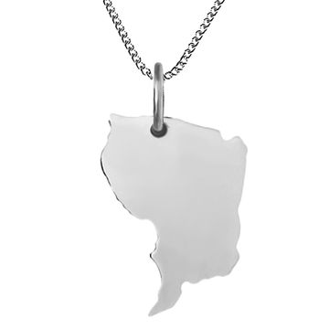 Pendentif argent Guyane Française personnalisé - 2551