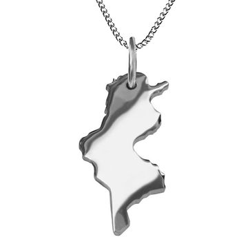 Pendentif argent Tunisie personnalisé - 2072